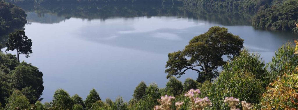 A view of one of the crater lake in Kasend - Ndali crater region, where Lake Rukwanzi is located.