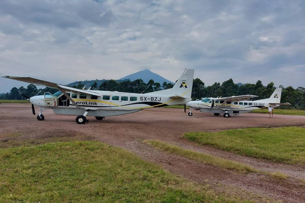 Aerolink's planes at a nearby airfield