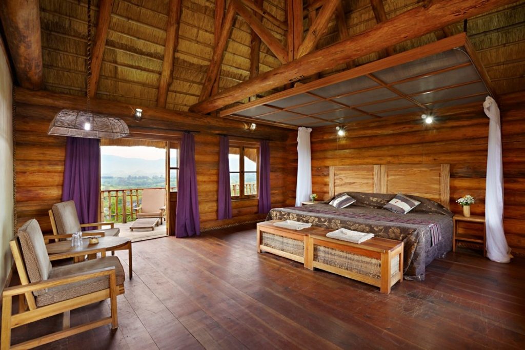 Double suite at Kyaninga Lodge, one of the best lodges for honeymoon safari in Kibale